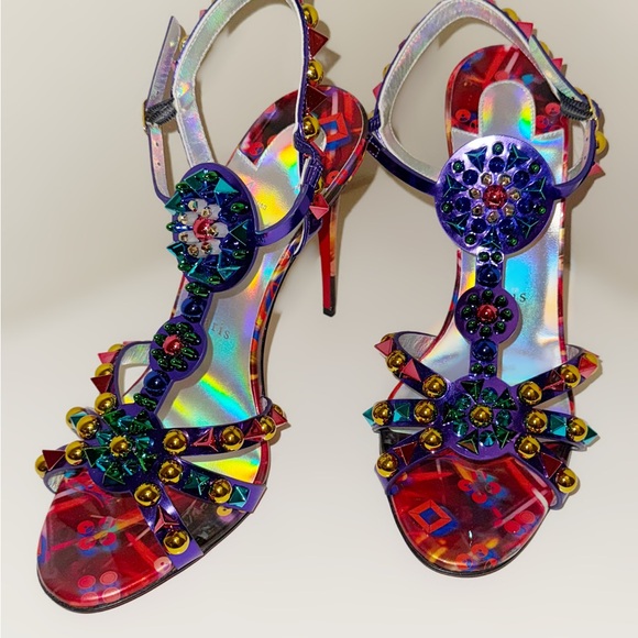 Brand New, With Tags, Christian Louboutin Goldora 100 Patent Sandals - Picture 13 of 15